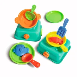 Cocinita portátil con moldes para arena - Hape
