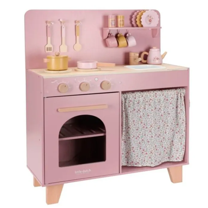 Cocinita rosa de madera - Little Dutch