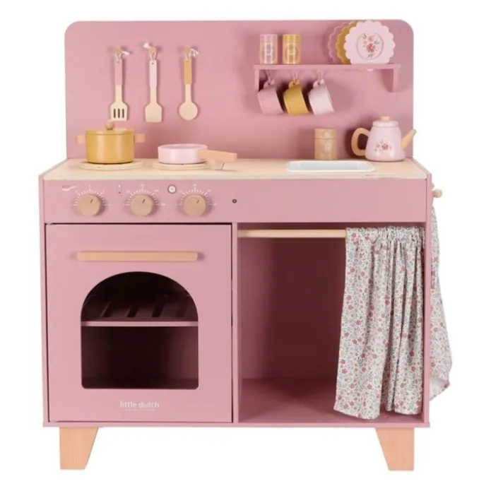 Cocinita rosa de madera - Little Dutch