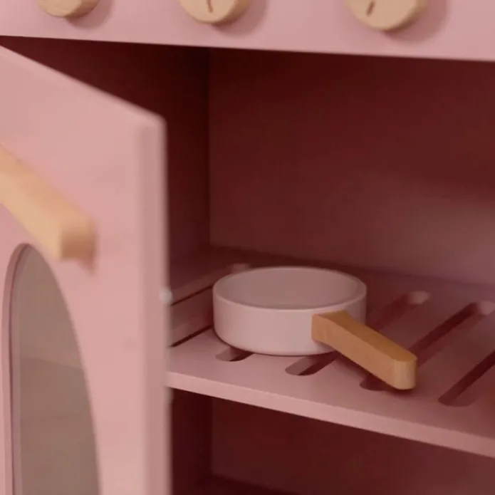 Cocinita rosa de madera - Little Dutch