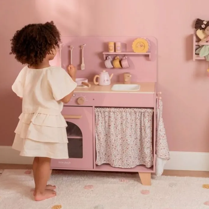 Cocinita rosa de madera - Little Dutch