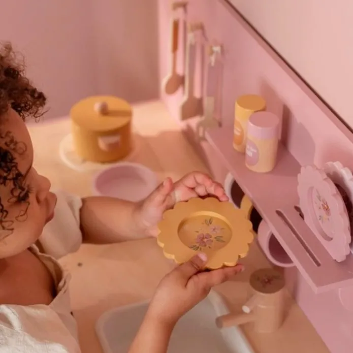 Cocinita rosa de madera - Little Dutch