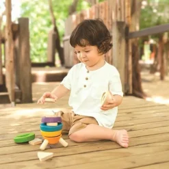 Cohete apilable de madera - PlanToys