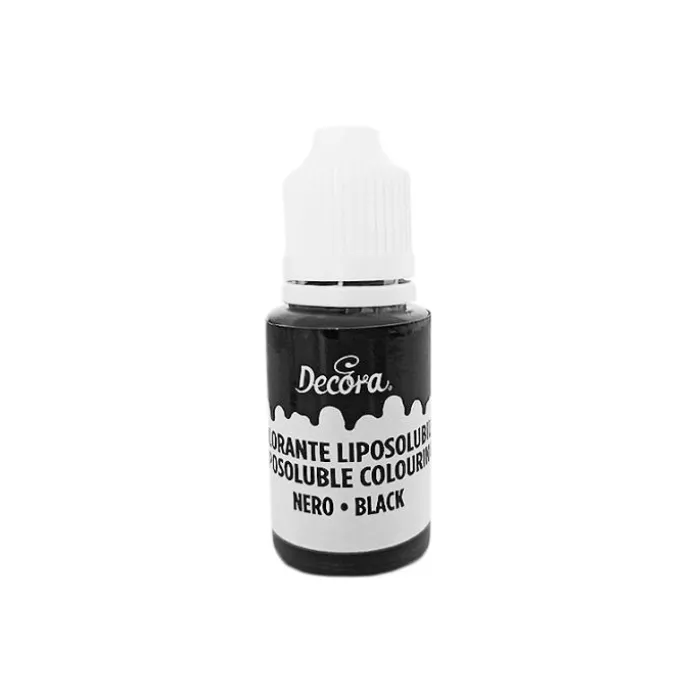 Colorante alimentario líquido liposoluble negro 15 g - Decora
