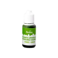 Colorante alimentario líquido liposoluble verde 15 g - Decora
