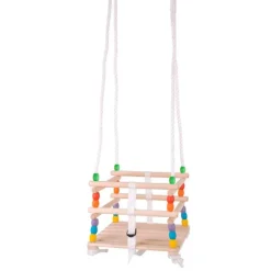 Columpio cuna de cuerda y madera para exterior - Bigjigs