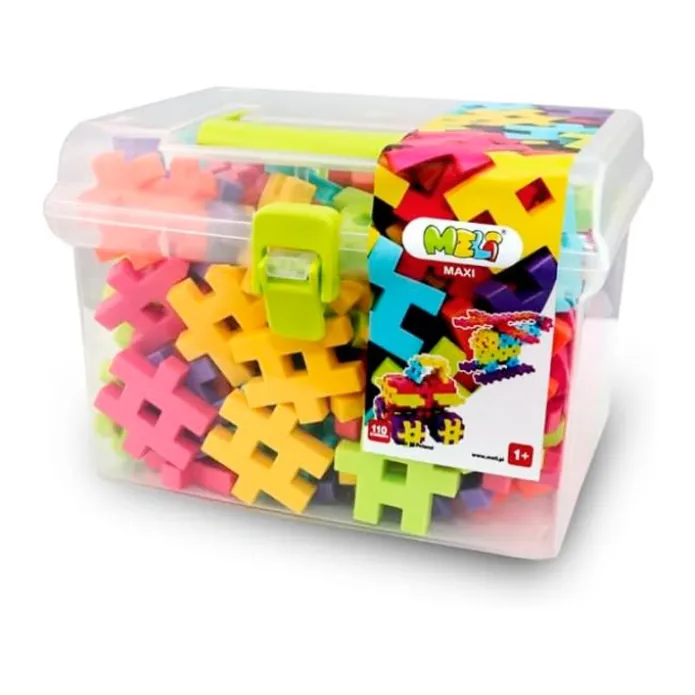Construcción bloques Maxi Travel en caja 110 piezas - MELI