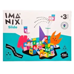 Construcción magnética circuito de bolas Tobogán Imanix 134 piezas - Braintoys