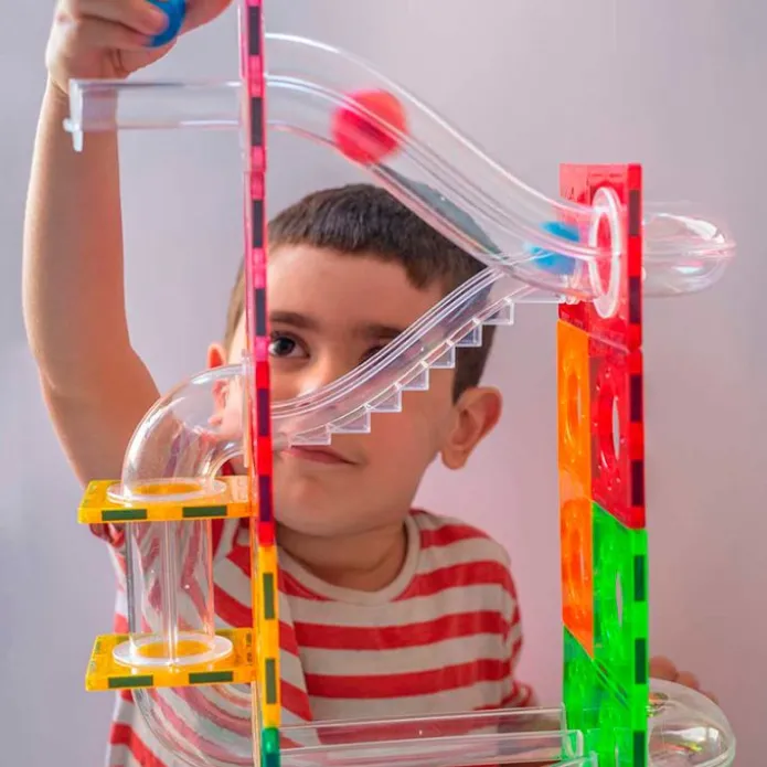 Construcción magnética circuito de bolas Tobogán Imanix 134 piezas - Braintoys
