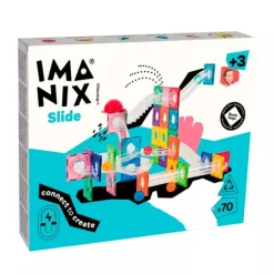 Construcción magnética circuito de bolas Tobogán Imanix 70 piezas - Braintoys