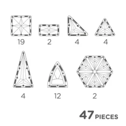 Construcción magnética Curved Dome Pack Intense 47 piezas - Cleverclixx