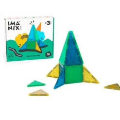 Construcción magnética Imanix Glow in the dark 16 piezas - Braintoys