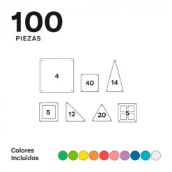 Construcción magnética Imanix 100 piezas - Braintoys