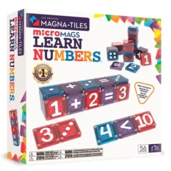 Construcción magnética Learn numbers 56 piezas MicroMags - Magna-Tiles