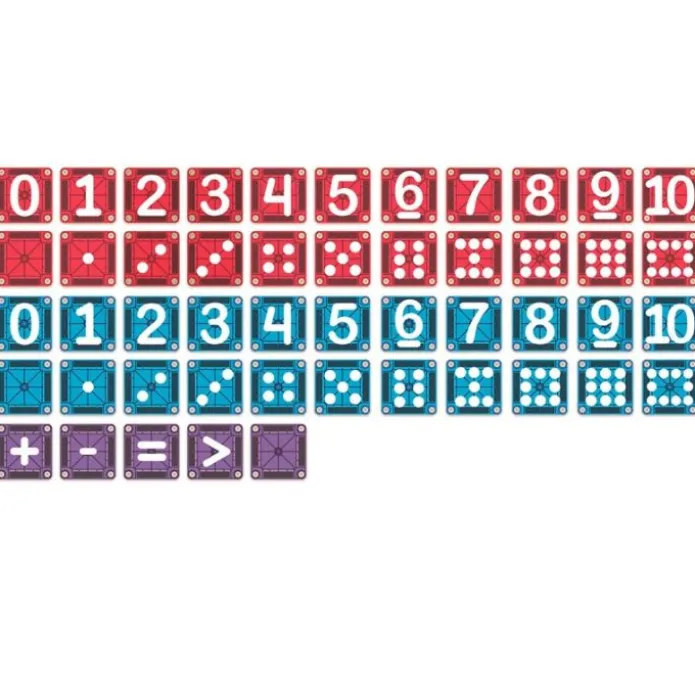 Construcción magnética Learn numbers 56 piezas MicroMags - Magna-Tiles