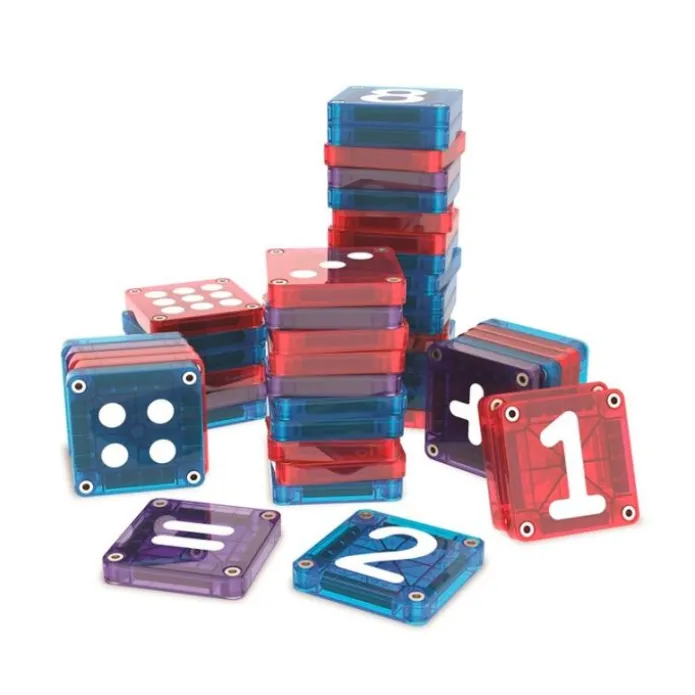 Construcción magnética Learn numbers 56 piezas MicroMags - Magna-Tiles