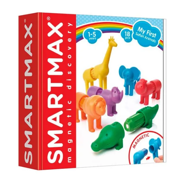 Construcción magnética My First Safari Animals 18 piezas - SmartMax