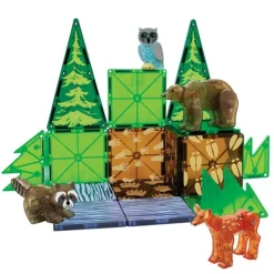 Construcción magnética 25 piezas Animales del bosque - Magna-Tiles