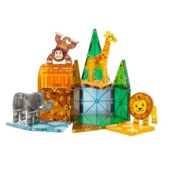 Construcción magnética 25 piezas Animales safari - Magna-Tiles