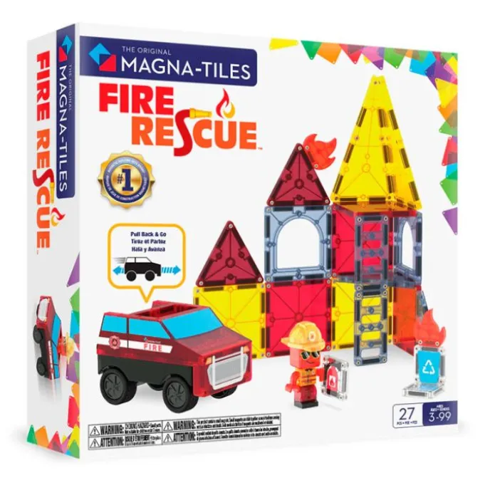 Construcción magnética 27 piezas Bomberos Fire Rescue - Magna-Tiles