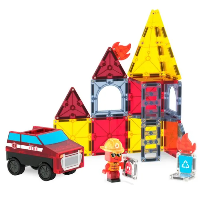 Construcción magnética 27 piezas Bomberos Fire Rescue - Magna-Tiles