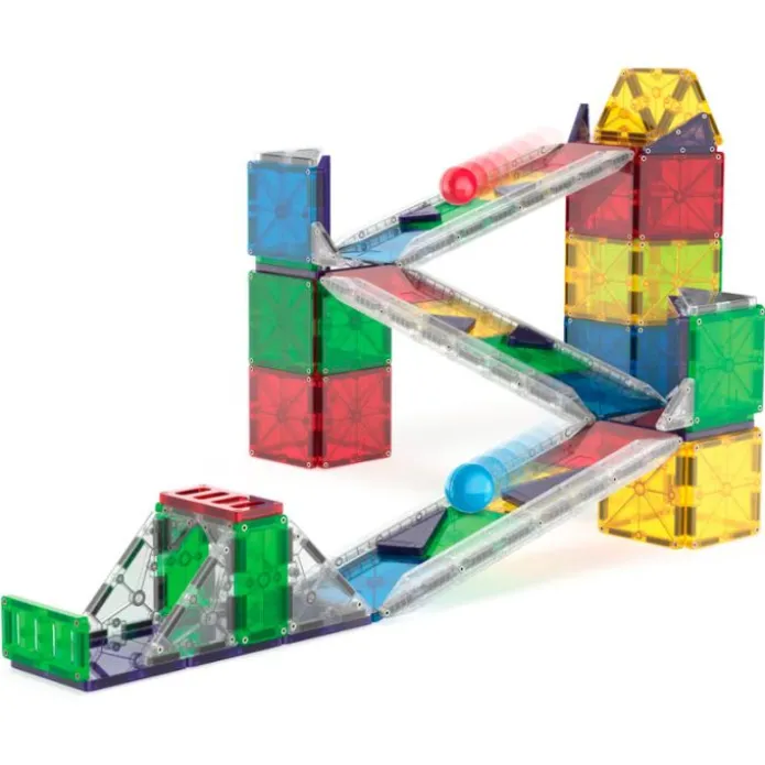 Construcción magnética 90 piezas Circuito de bolas Rail Racers - Magna-Tiles