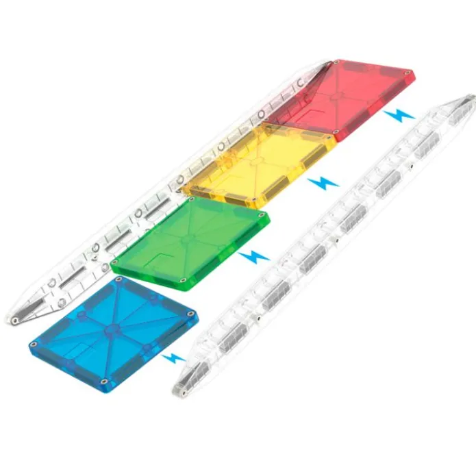 Construcción magnética 90 piezas Circuito de bolas Rail Racers - Magna-Tiles