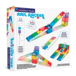 Construcción magnética 33 piezas Circuito de bolas Rail Racers - Magna-Tiles