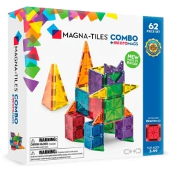 Construcción magnética 16 piezas clásicas y 46 piezas MicroMags - Magna-Tiles