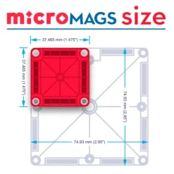 Construcción magnética 16 piezas clásicas y 46 piezas MicroMags - Magna-Tiles