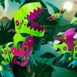 Construcción magnética 36 piezas Dino Adventure Pack - Clixo