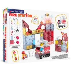 Construcción magnética 50 piezas Estación de bomberos Fire Station - Magna-Tiles