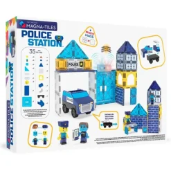 Construcción magnética 35 piezas Estación de policía Police Station - Magna-Tiles