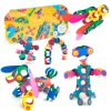 Construcción magnética 42 piezas flexibles Rainbow - Clixo