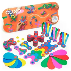 Construcción magnética 60 piezas flexibles Super Rainbow - Clixo