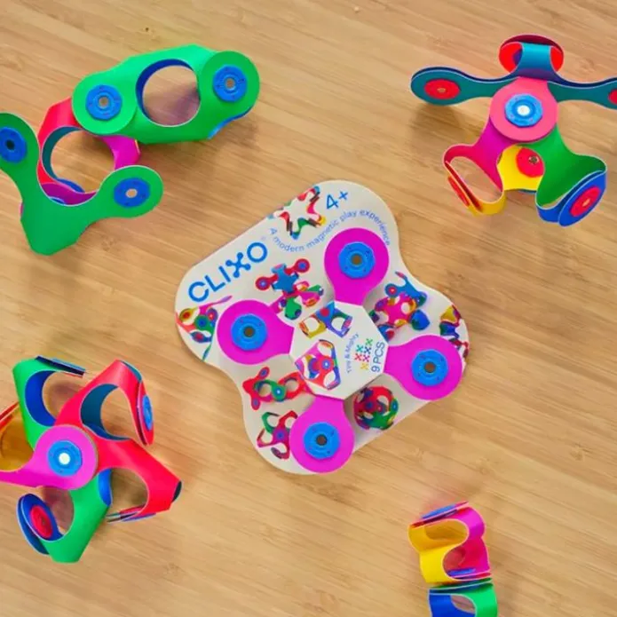 Construcción magnética 9 piezas flexibles Tiny Mighty Minipack - Clixo
