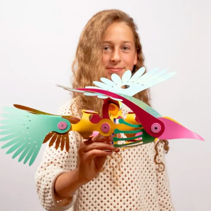 Construcción magnética 22 piezas flexibles Tropical Birds - Clixo