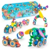 Construcción magnética 72 piezas flexibles Wheel Creator - Clixo