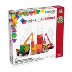 Construcción magnética 32 piezas Obras - Magna-Tiles