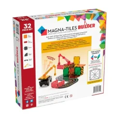 Construcción magnética 32 piezas Obras - Magna-Tiles