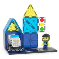 Construcción magnética 20 piezas Policía Police Patrol - Magna-Tiles