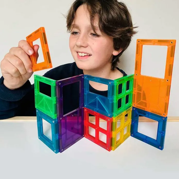 Construcción magnética puertas y ventanas Imanix 16 piezas - Braintoys
