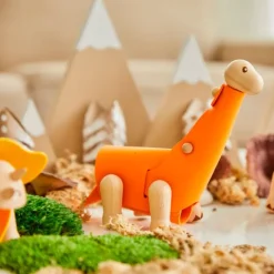 Construir dinosaurio Brachiosaurio de madera DIY - PlanToys