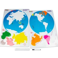 Continentes del mundo translúcidos Light & Learn - HenBea
