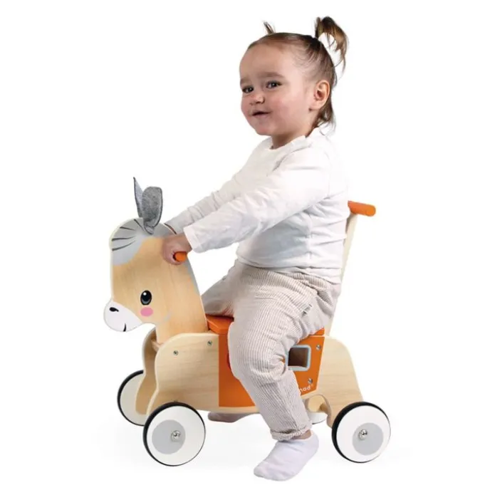 Correpasillos de madera con encajable burro - Janod