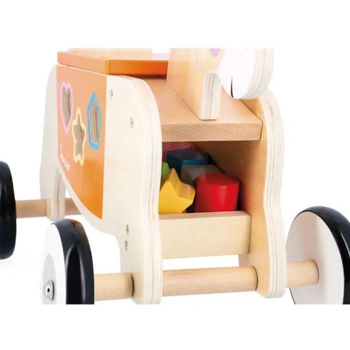 Correpasillos de madera con encajable burro - Janod