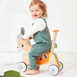 Correpasillos de madera con encajable burro - Janod