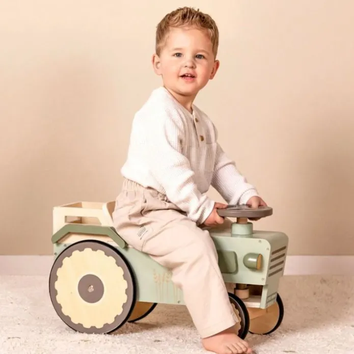 Correpasillos de madera tractor Pequeña Granja - Little Dutch
