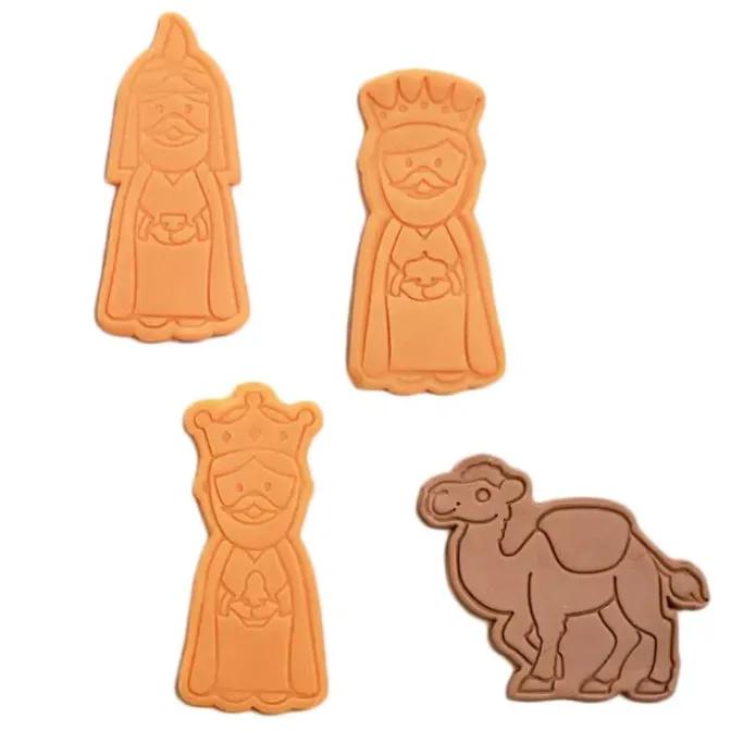 Cortadores y marcadores Reyes Magos y camello para plastilina (4) - Sumando Momentos