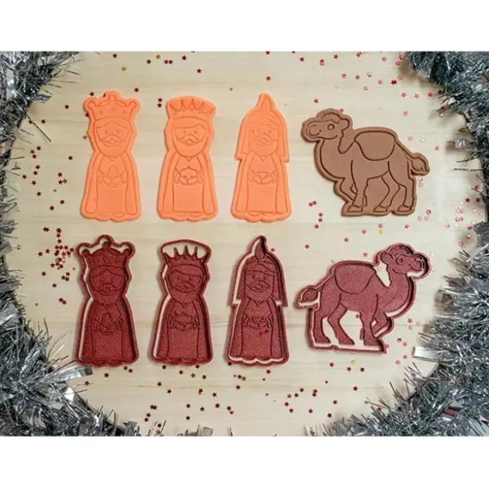 Cortadores y marcadores Reyes Magos y camello para plastilina (4) - Sumando Momentos
